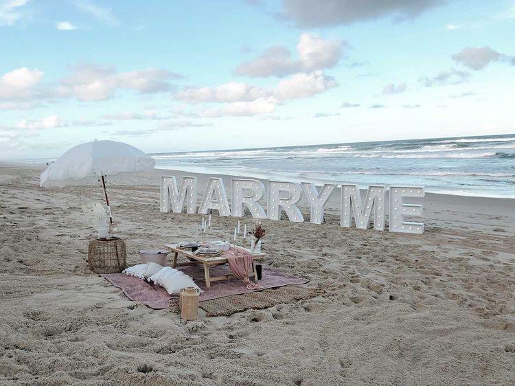 Marry me 1.2m light up letters