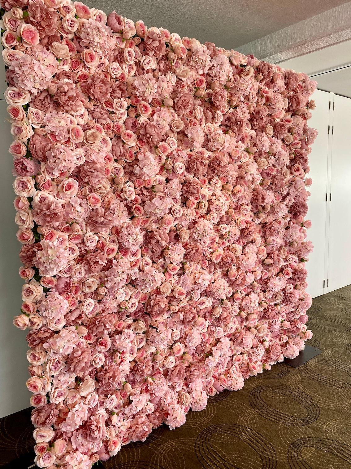3D Pink flower wall
