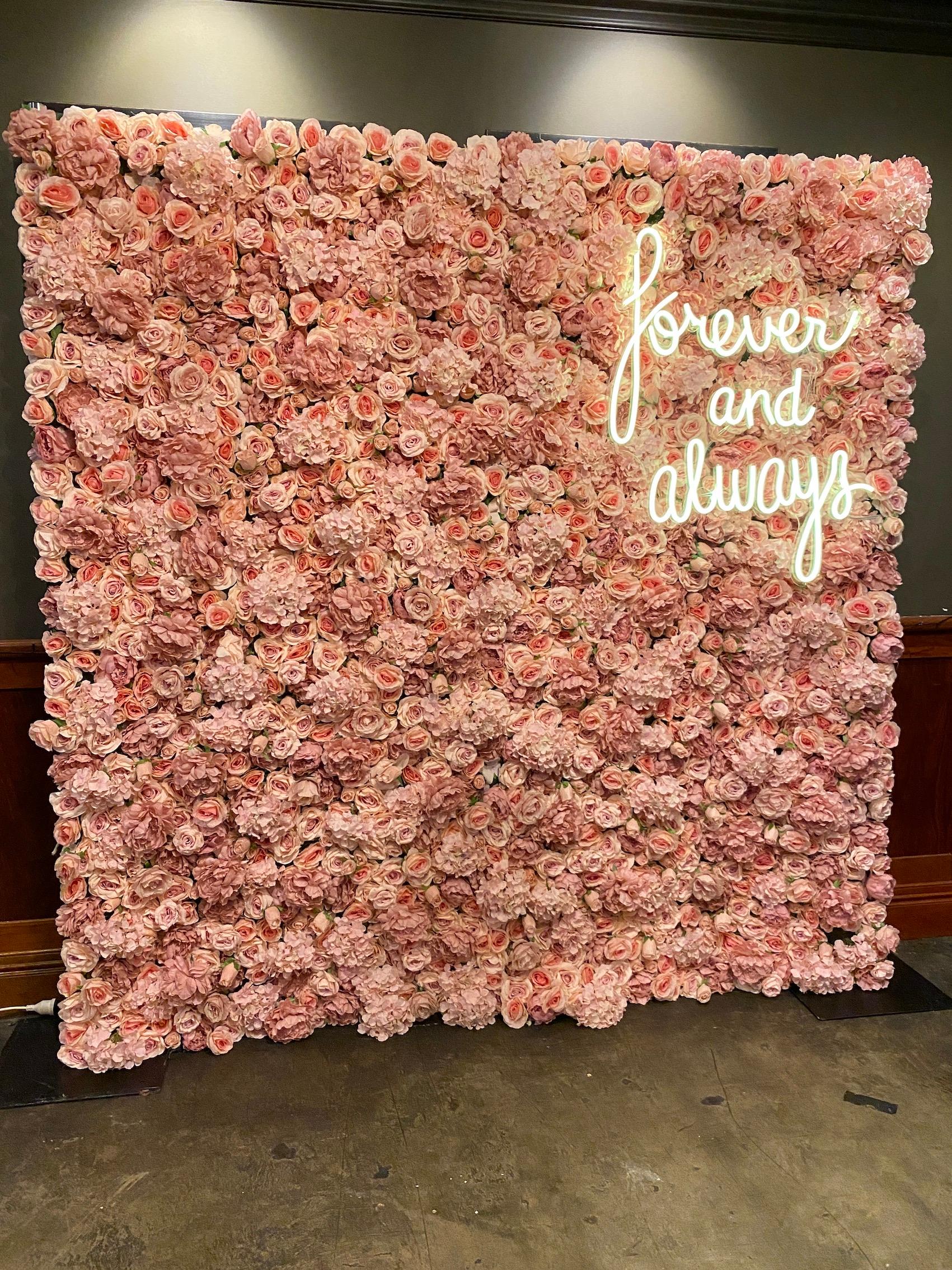 Flower wall neon