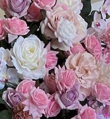 Pink flower garland