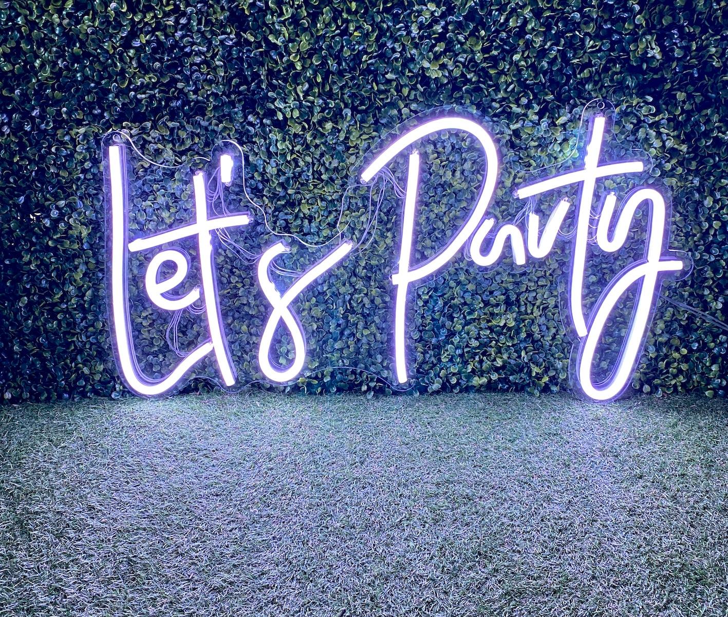 Let's Party neon sign
