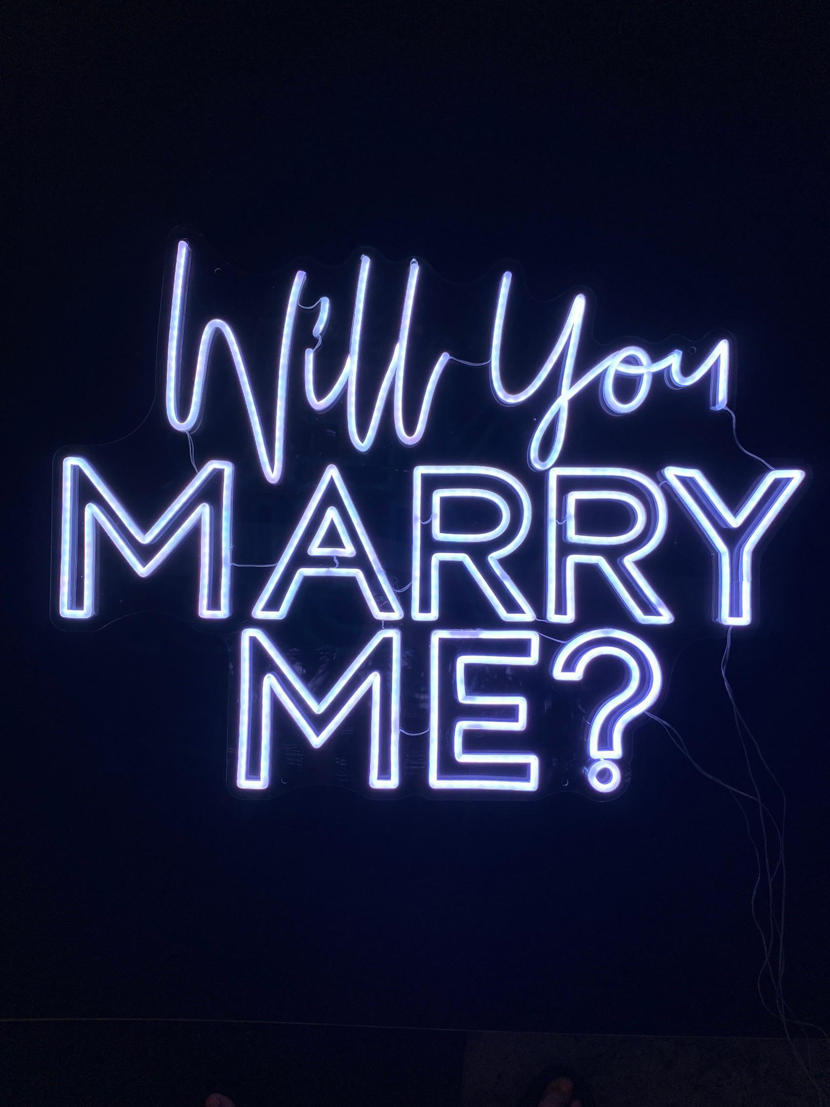 Will you MARRY ME? neon sign