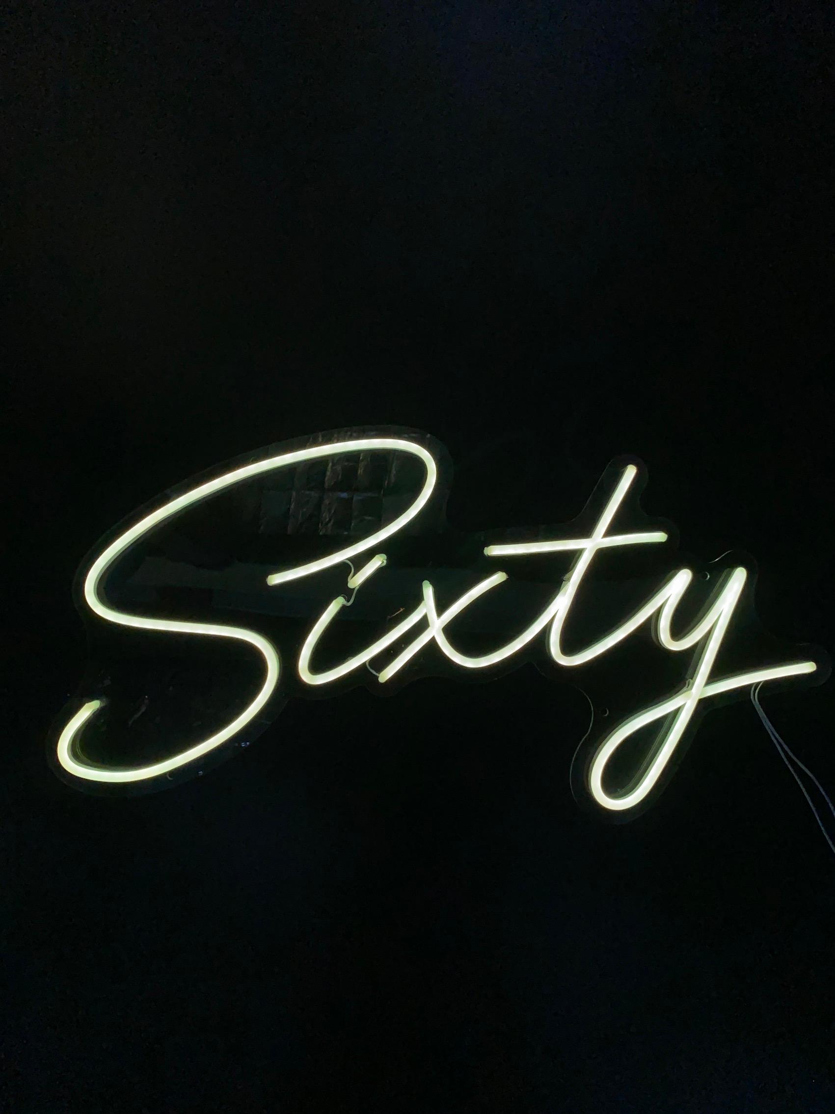 Sixty neon sign